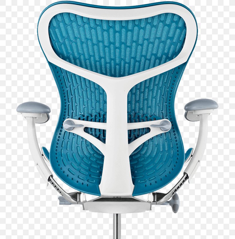 Herman Miller Aeron Chair Office & Desk Chairs Mirra Chair, PNG, 709x833px, Herman Miller, Aeron Chair, Azure, Blue, Butterfly Chair Download Free