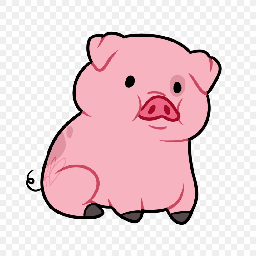Domestic Pig Animated Cartoon Clip Art, PNG, 1280x1280px, Domestic Pig ...