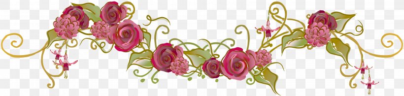 Flower Clip Art, PNG, 6598x1573px, Flower, Display Resolution, Floral Design, Flowering Plant, Garden Roses Download Free