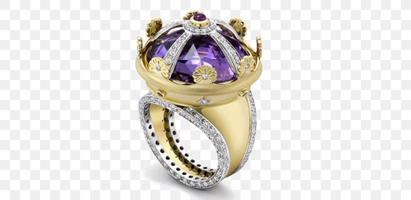 Jewellery Theo Fennell PLC Gemstone Ring Diamond, PNG, 654x400px, Jewellery, Amethyst, Crown, Diamond, Diamond Color Download Free