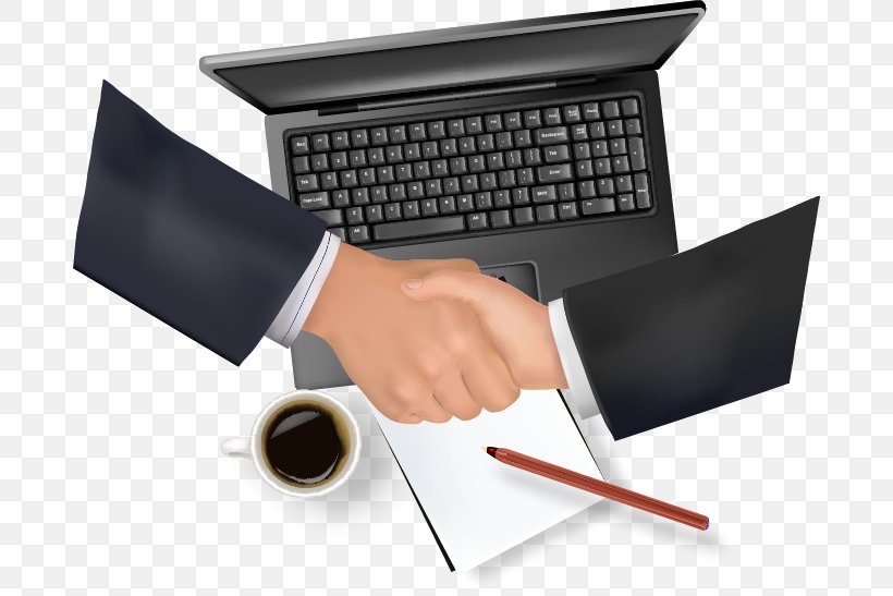 Laptop Handshaking Computer, PNG, 686x547px, Laptop, Business, Businessperson, Computer, Computer Monitor Download Free