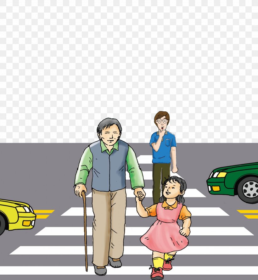 Road Pedestrian Crossing Zebra Crossing Street, PNG, 3112x3380px, Road, Cartoon, Child, Drawing, Human Behavior Download Free