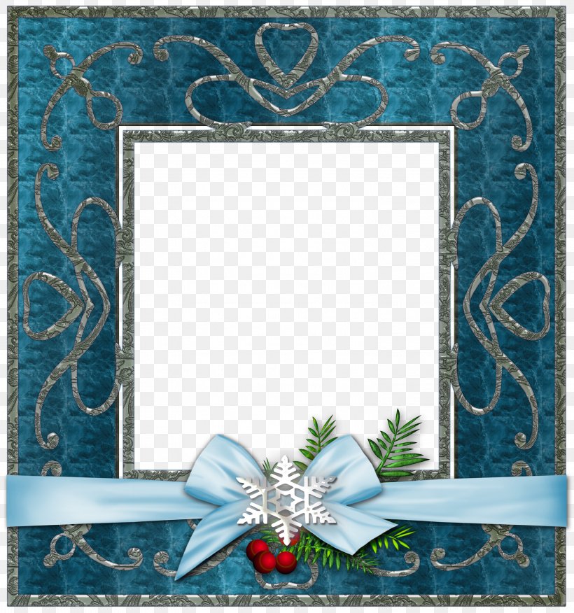 Picture Frames Christmas Blue, PNG, 3156x3372px, Picture Frames, Advent, Blue, Border, Christmas Download Free