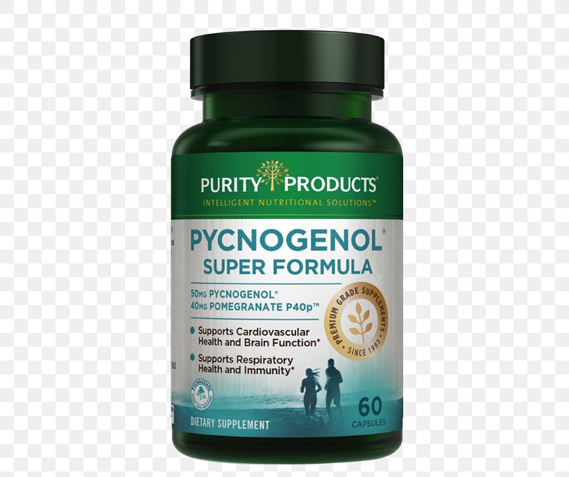 Dietary Supplement Pycnogenol Super Formula Activated Pycnogenol Pomegranate P40p Purity Products, PNG, 500x688px, Dietary Supplement, Capsule, Diet, Health, Hyaluronic Acid Download Free