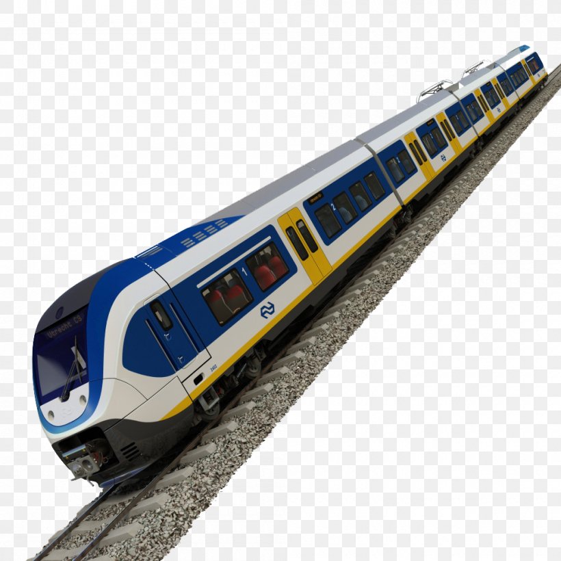 NS Sprinter Lighttrain Autodesk 3ds Max High-speed Rail TurboSquid, PNG, 1000x1000px, 3d Computer Graphics, 3d Modeling, Train, Autodesk 3ds Max, Blue Download Free