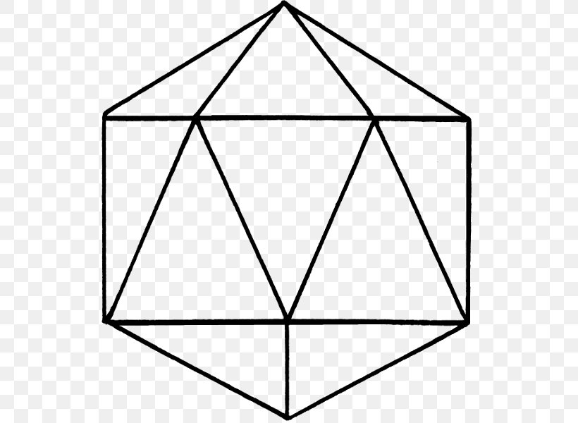 Regular Icosahedron Capsid Octahedron, PNG, 531x600px, Icosahedron, Area, Black, Black And White, Capsid Download Free