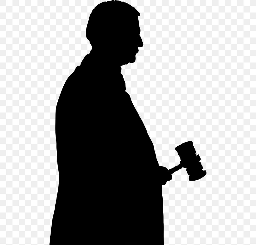 Judge Gavel Silhouette Clip Art, PNG, 504x784px, Judge, Audio Equipment, Black And White, Copyright, Court Download Free