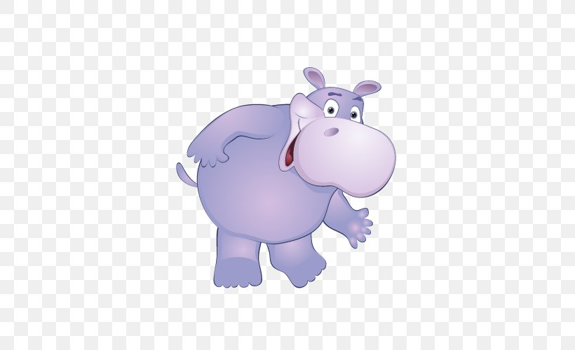Pig Hippopotamus Cartoon, PNG, 500x500px, Pig, Animal, Cartoon, Drawing, Fictional Character Download Free