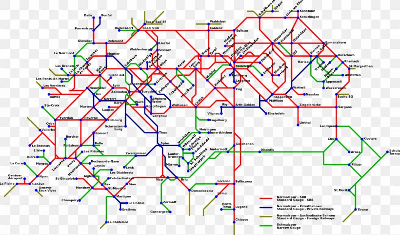 Rail Transport Switzerland Train Réseau Ferroviaire, PNG, 1280x751px, Rail Transport, Area, Baanvak, Diagram, Map Download Free