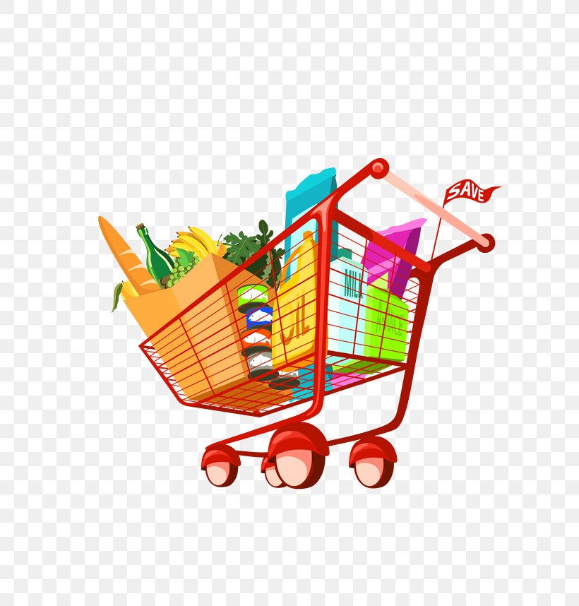Shopping Cart Grocery Store Food Clip Art, PNG, 708x858px, Shopping Cart, Area, Basket, Cart, Cartoon Download Free