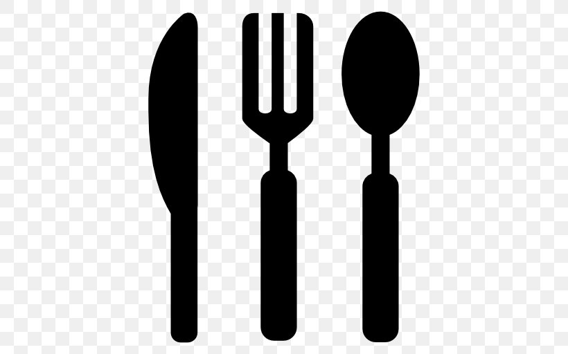 Knife Fork Spoon Kitchen Utensil Cutlery, PNG, 512x512px, Knife, Black And White, Cutlery, Fork, Household Silver Download Free