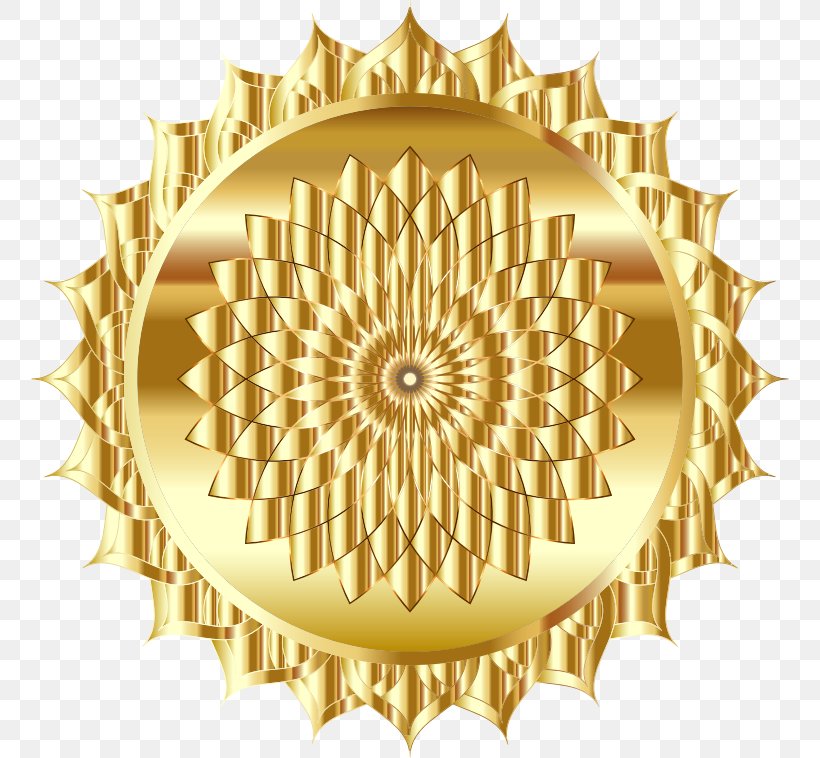 Mandala Symbol Clip Art, PNG, 758x758px, Mandala, Book, Copying, Gold, Golden Lime Download Free