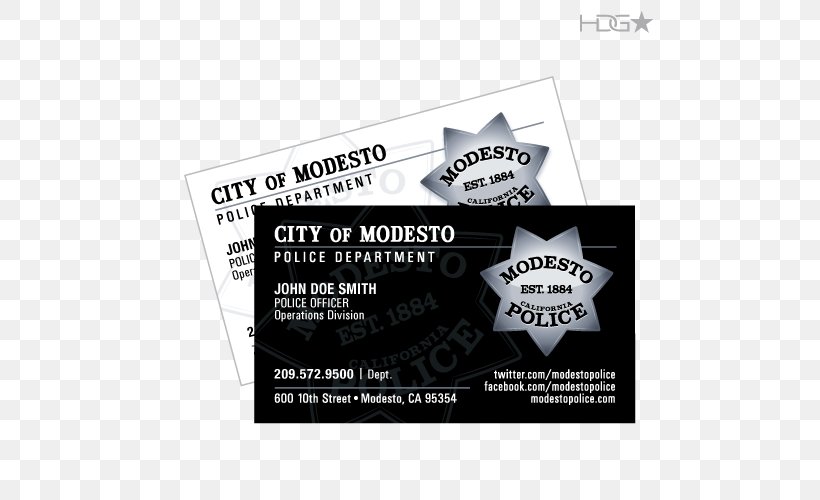 Business Cards Modesto Police Department Card City California City, PNG, 500x500px, Business Cards, Brand, California, California City, Credit Card Download Free