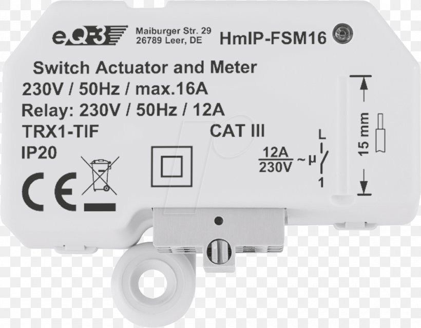 Homematic IP Actuator HmIP-FSM Electronics Electrical Switches Internet Protocol Electronic Component, PNG, 1000x780px, Electronics, Actuator, Commutation, Commutazione, Electrical Switches Download Free