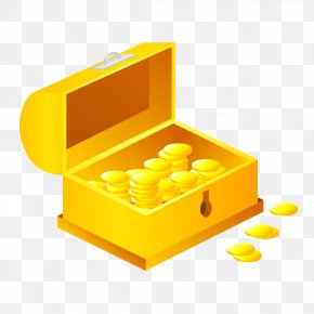 Bling Icon - Box Treasure Vector Graphics Yellow PNG