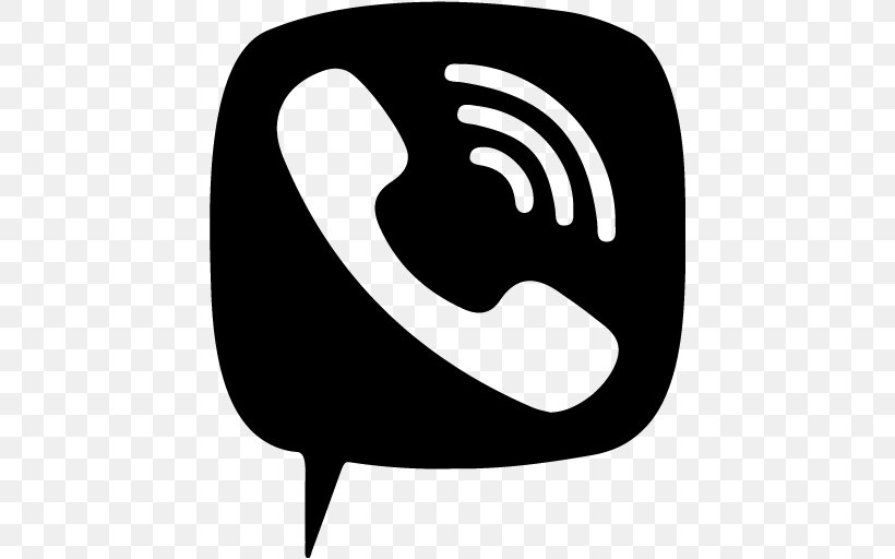 Viber Telephone Call, PNG, 512x512px, Viber, Android, Black, Black And White, Instant Messaging Download Free