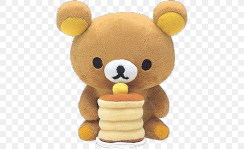 Bear Rilakkuma Stuffed Animals & Cuddly Toys Doll Plush, PNG, 500x500px, Watercolor, Cartoon, Flower, Frame, Heart Download Free