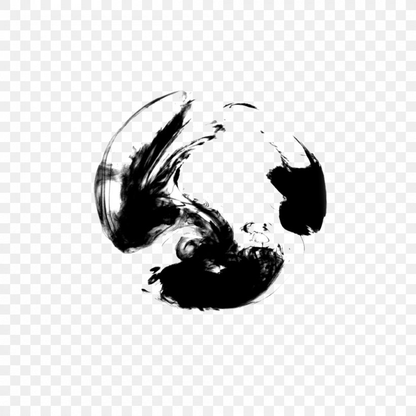 Ink Wash Painting Circle Image, PNG, 1000x1000px, Ink Wash Painting, Black And White, Designer, Drawing, Ink Download Free