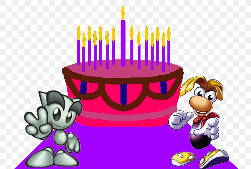 Rayman Forever Birthday Cake Cartoon, PNG, 736x552px, Rayman, Birthday, Birthday Cake, Cake, Cakem Download Free