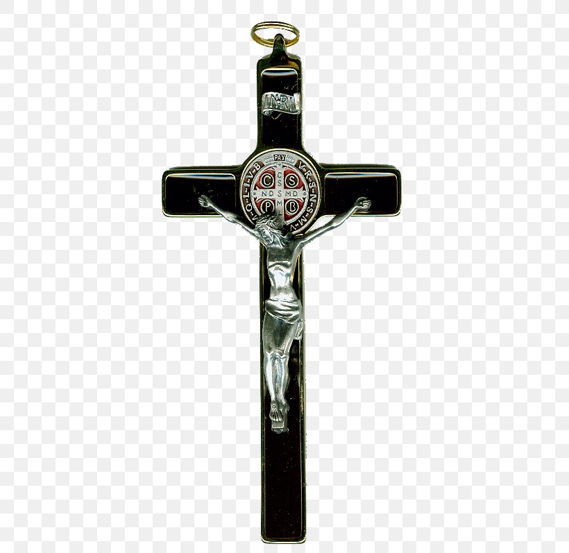 Crucifix Christian Cross Saint Benedict Medal Symbol, PNG, 390x797px, Crucifix, Artifact, Benedict Of Nursia, Catholic Church, Christian Cross Download Free