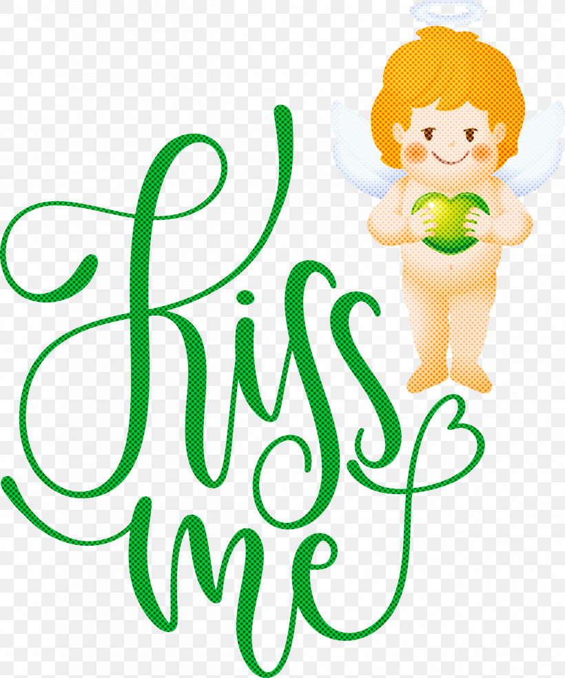 Kiss Me Valentines Day Valentine, PNG, 2498x2999px, Kiss Me, Cartoon, Green, Happiness, Leaf Download Free