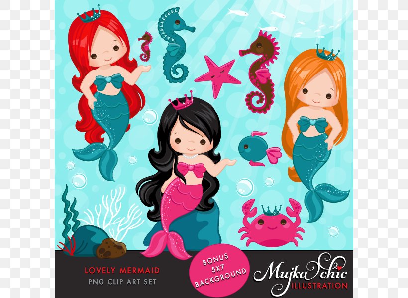 Mermaid Under The Sea Clip Art, PNG, 600x600px, Ariel, Art, Doll, Drawing, Fictional Character Download Free