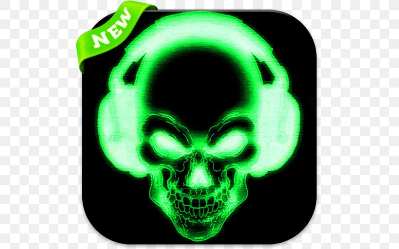 Skull Green Skeleton Desktop Wallpaper Weed, PNG, 512x512px, Skull, Blue, Bone, Color, Green Download Free