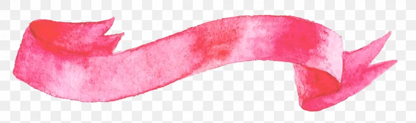 Watercolor Painting Ribbon Adobe Illustrator Illustration, PNG, 2013x600px, Watercolor Painting, Color, Drawing, Lip, Magenta Download Free