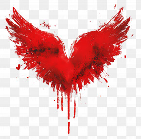Valentines Day - Abstract Red Wings Art PNG