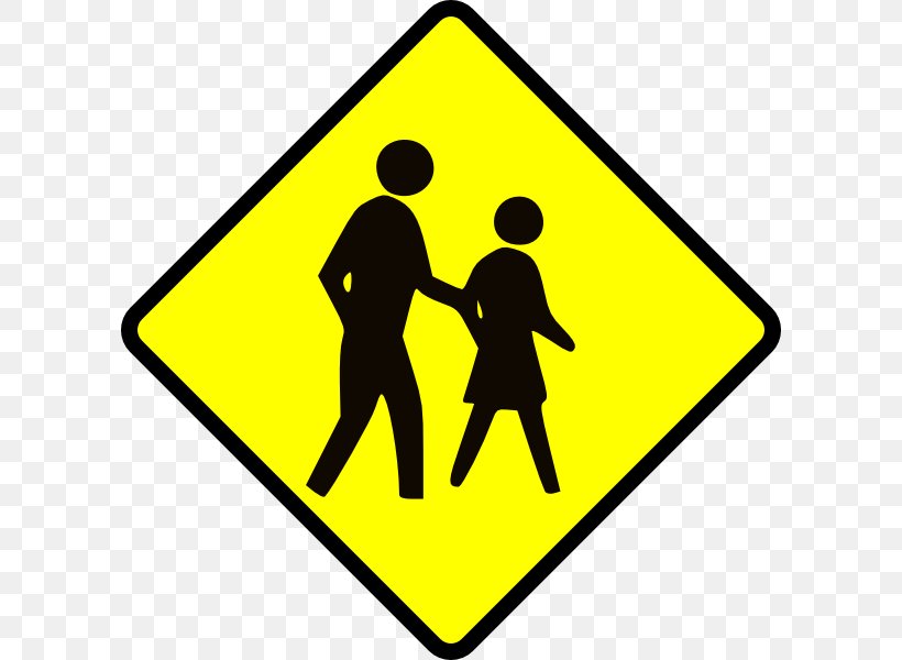 Warning Sign Traffic Sign Pedestrian Crossing, PNG, 600x600px, Warning Sign, Area, Happiness, Hazard, Human Behavior Download Free
