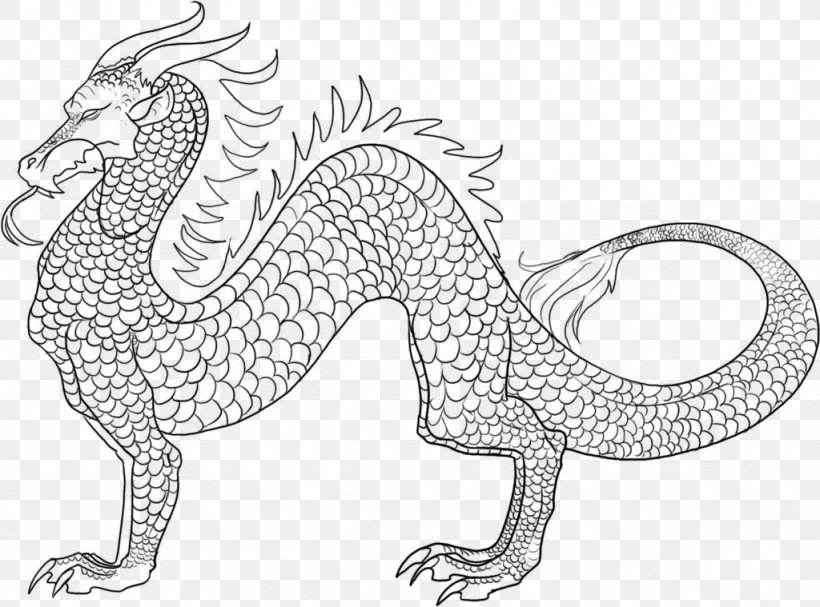 Japanese Dragon Coloring Book Chinese Dragon Drawing, PNG, 1024x759px, Japanese Dragon, Adult, Animal Figure, Artwork, Black And White Download Free