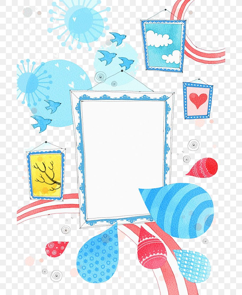 Picture Frame Clip Art, PNG, 706x1000px, Picture Frame, Animation, Area, Blue, Cartoon Download Free