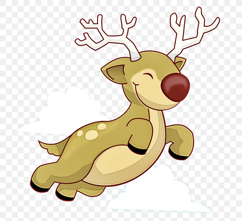 Reindeer, PNG, 750x750px, Deer, Animation, Cartoon, Fawn, Reindeer Download Free