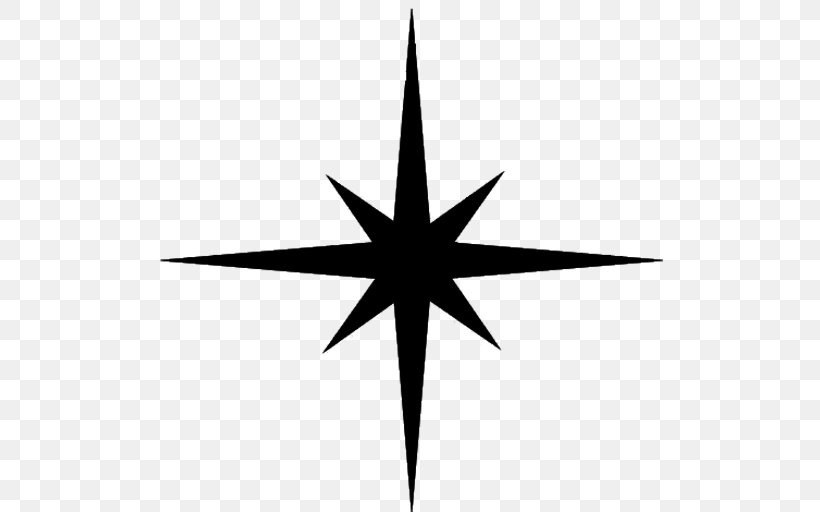 Clip Art, PNG, 512x512px, Star, Black And White, Leaf, Line Art, Pole Star Download Free