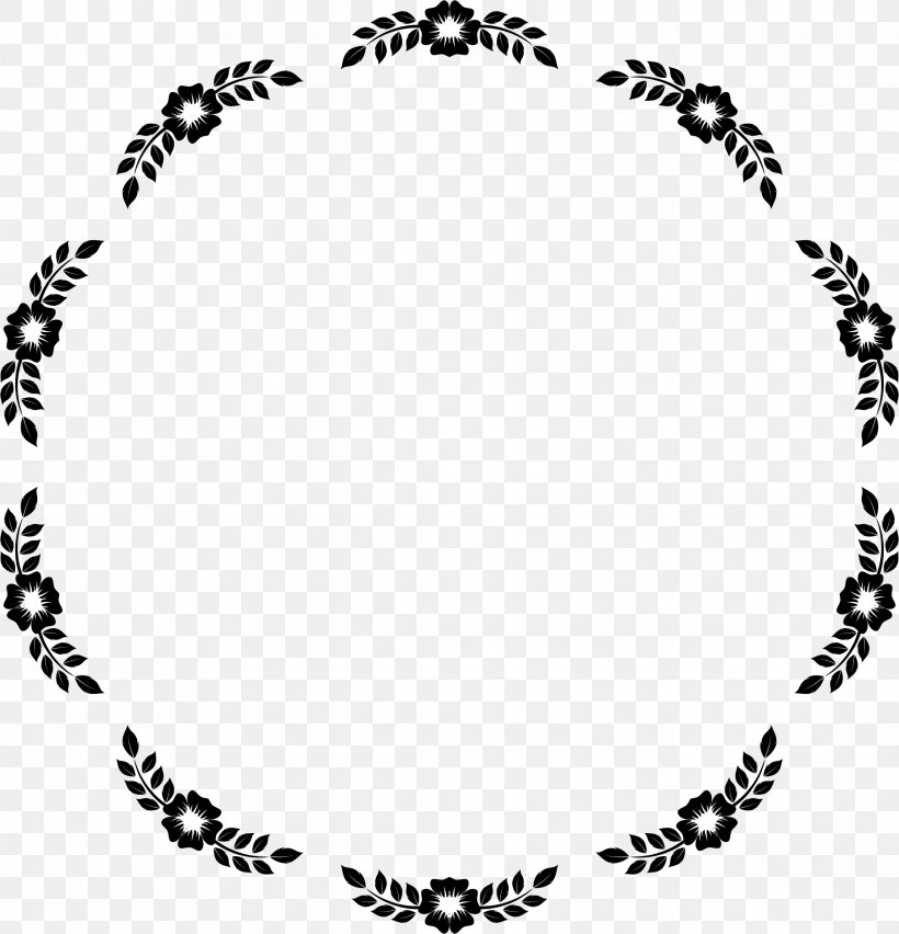 Flower Borders And Frames Picture Frames Clip Art, PNG, 2218x2306px, Flower, Art, Black, Black And White, Body Jewelry Download Free