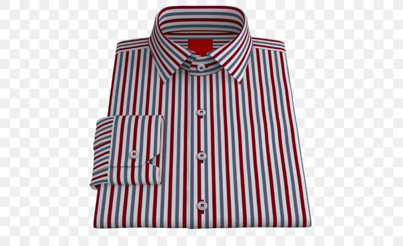 Dress Shirt Red Blue Collar White, PNG, 500x500px, Dress Shirt, Blouse, Blue, Button, Clothing Download Free