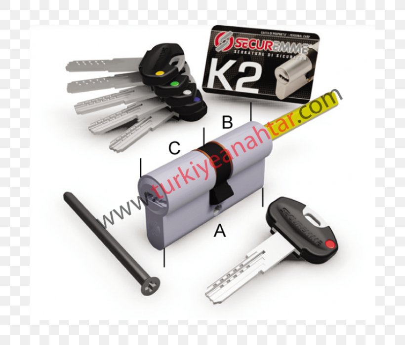 K2 Cylinder Lock Key Securemme, PNG, 700x700px, Cylinder Lock, Brass, Cylinder, Door, Door Security Download Free