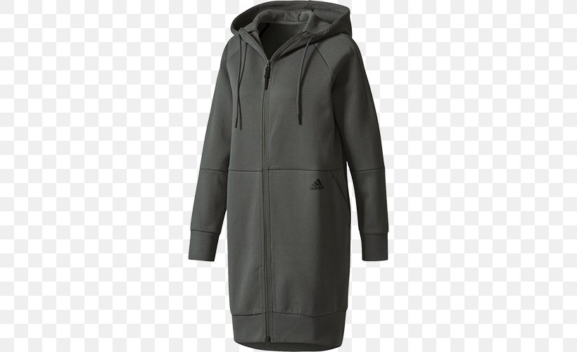 Overcoat Hoodie Clothing Jacket, PNG, 500x500px, Overcoat, Adidas, Black, Clothing, Coat Download Free