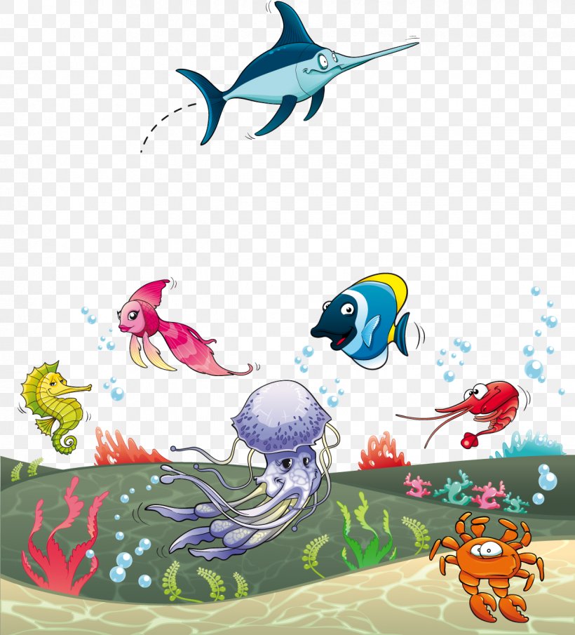 Sea Fish Aquatic Animal Clip Art, PNG, 1222x1349px, Sea, Aquatic Animal, Art, Artwork, Cartoon Download Free
