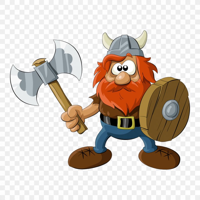 Viking Cartoon Royalty-free Illustration, PNG, 1000x1000px, Viking, Cartoon, Drawing, Horned Helmet, Norsemen Download Free