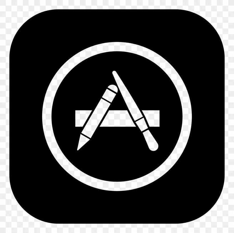 App Store IPhone Android, PNG, 1600x1600px, App Store, Android, Black And White, Brand, Ipad Download Free