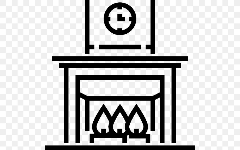 Fireplace Living Room Clip Art, PNG, 512x512px, Fireplace, Apartment, Area, Black And White, Brand Download Free