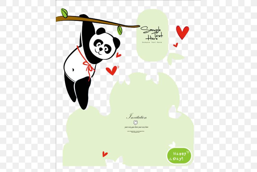 Giant Panda Cartoon Illustration, PNG, 463x550px, Giant Panda, Animation, Area, Art, Cartoon Download Free
