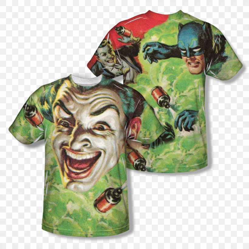 T-shirt Joker Batman Riddler All Over Print, PNG, 1000x1000px, Tshirt, All Over Print, Batman, Batman The Enemy Within, Clothing Download Free