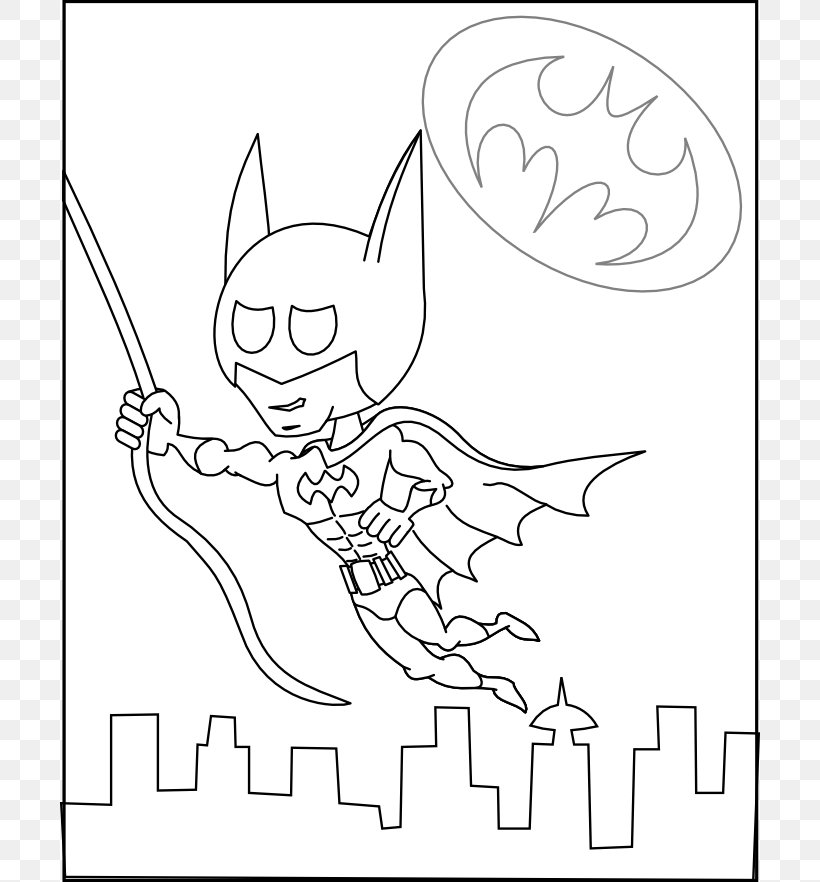 Batman: Arkham City Line Art Drawing, PNG, 700x882px, Watercolor, Cartoon, Flower, Frame, Heart Download Free