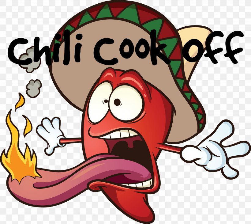 Chili Con Carne Cook-off Chili Pepper Capsicum Annuum Clip Art, PNG, 2800x2499px, Watercolor, Cartoon, Flower, Frame, Heart Download Free