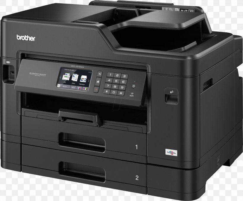 Multi-function Printer Inkjet Printing Brother Industries Duplex Printing, PNG, 2999x2478px, Multifunction Printer, Automatic Document Feeder, Brother Industries, Color Printing, Copying Download Free