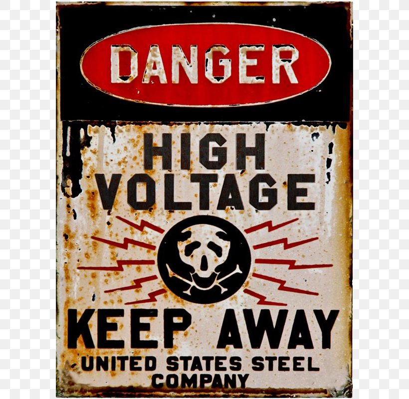 Steel High Voltage Font Electric Potential Difference Metal, PNG, 800x800px, Steel, Electric Potential Difference, High Voltage, Keep, Label Download Free
