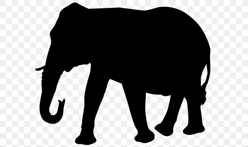 African Elephant Silhouette Clip Art, PNG, 600x487px, African Elephant, Black, Black And White, Cattle Like Mammal, Diagram Download Free