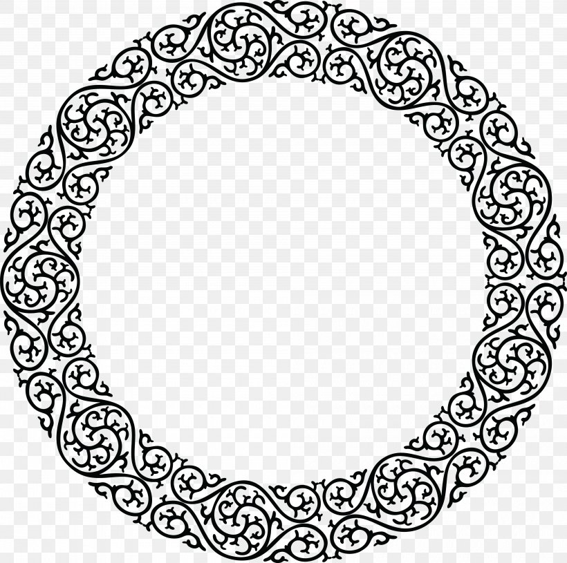 Borders And Frames Line Art Clip Art, PNG, 4000x3978px, Borders And Frames, Area, Black And White, Body Jewelry, Line Art Download Free